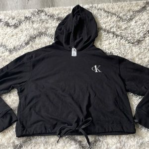 CK cropped hoodie